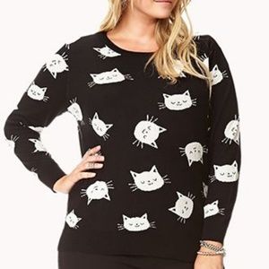 Forever 21 Cat Sweater 3X